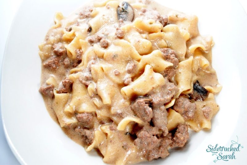 The BEST Slow Cooker Ground Beef Stroganoff Recipe Sidetracked Sarah