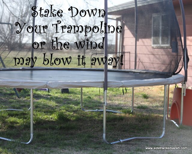 Tie Down Your Trampoline Sidetracked Sarah
