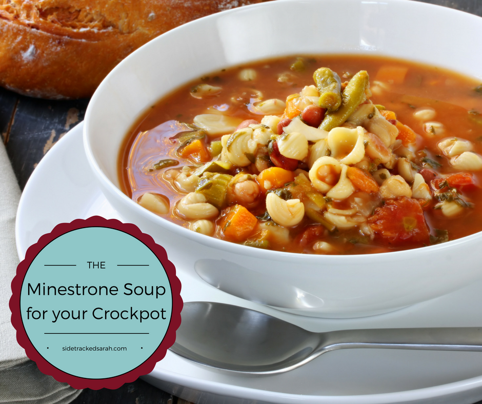 Minestrone Soup for your Crockpot Sidetracked Sarah
