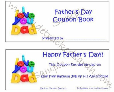 free printable father s day coupon book sidetracked sarah