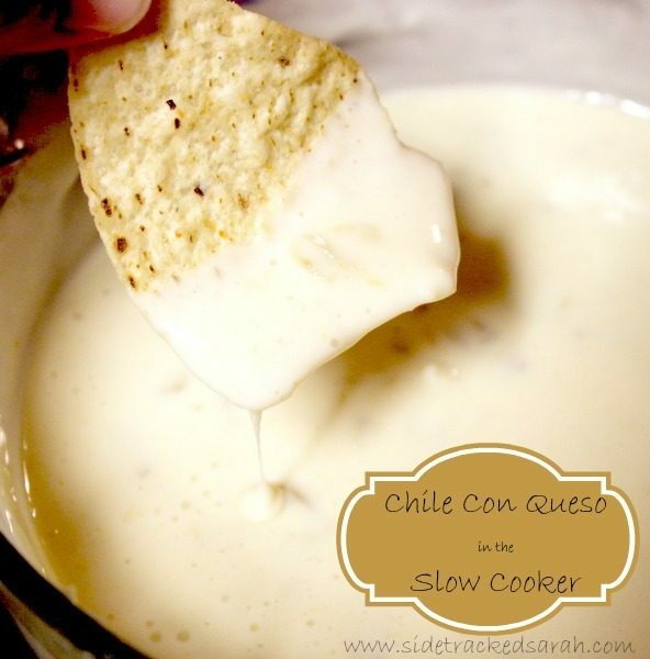 Chile Con Queso Slow Cooker Cheese Dip Recipe Sidetracked Sarah
