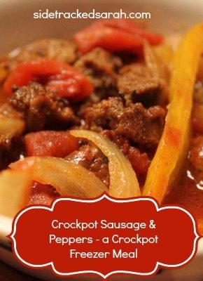 Crockpot Sausage & Peppers - Works as a Crockpot Freezer Meal