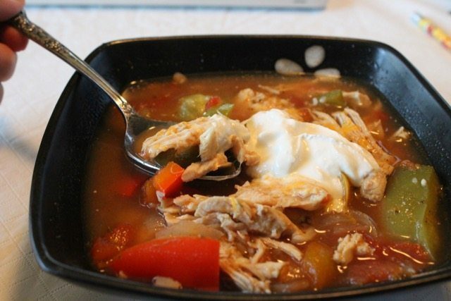 Chicken Fajita Soup Low Carb