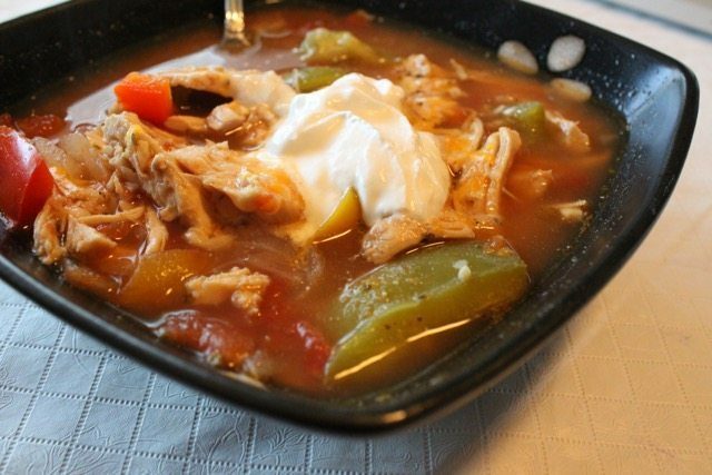 Low Carb Chicken Fajita Soup