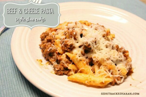 Beef & Cheese Pasta in the Slow Cooker