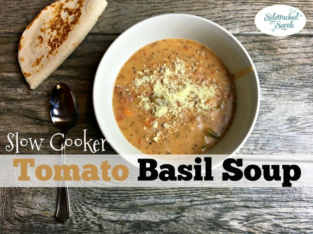 Slow Cooker Tomato Basil Soup Recipe Sidetracked Sarah