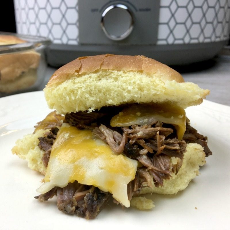 Slow Cooker Garlic Ale Beef Sliders Sidetracked Sarah