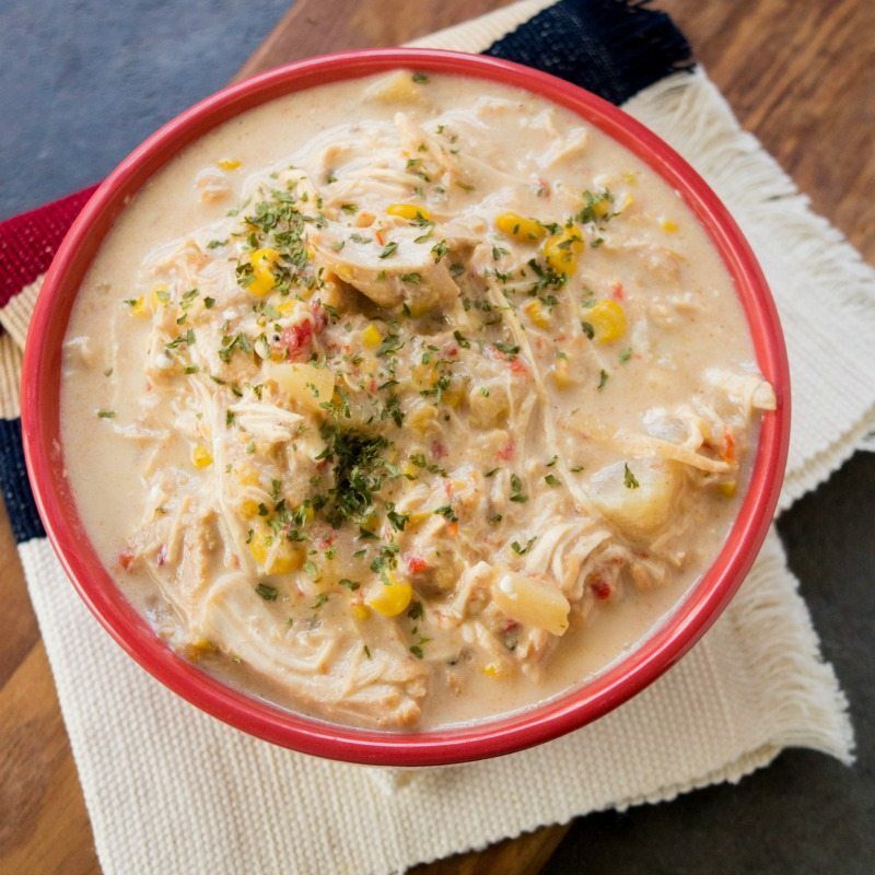 Crock Pot Corn Chowder Soup Recipe | Sidetracked Sarah