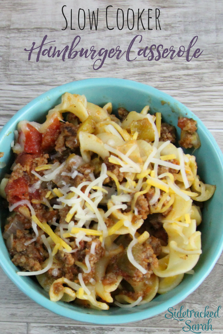 Slow Cooker Hamburger Casserole | Sidetracked Sarah